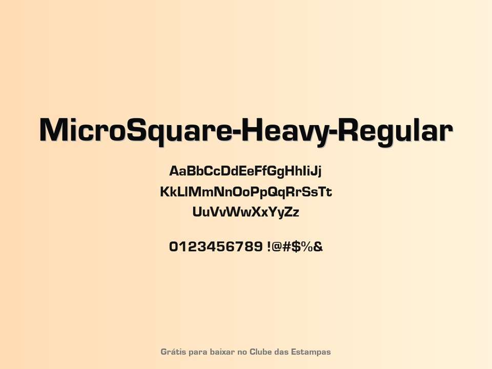 Fonte Microsquare Heavy Regular Grátis Para Baixar