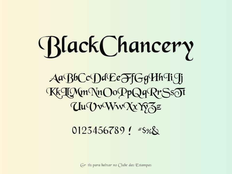 Fonte Blackchancery Grátis Para Baixar