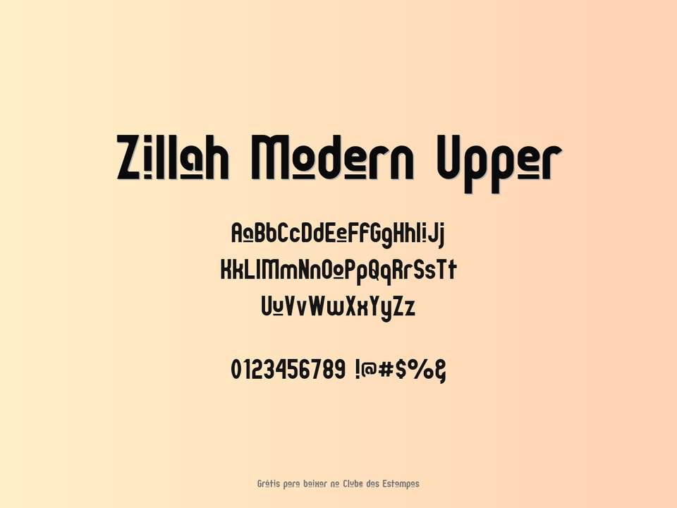 Fonte Zillah Modern Upper Grátis Para Baixar