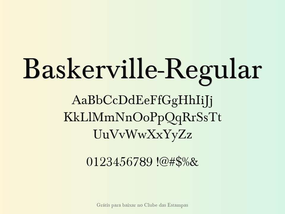 Fonte Baskerville Regular Grátis Para Baixar