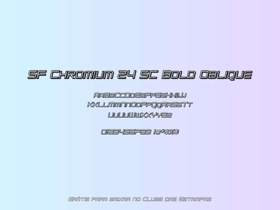 Fonte Sf Chromium 24 Sc Bold Oblique Grátis Para Baixar