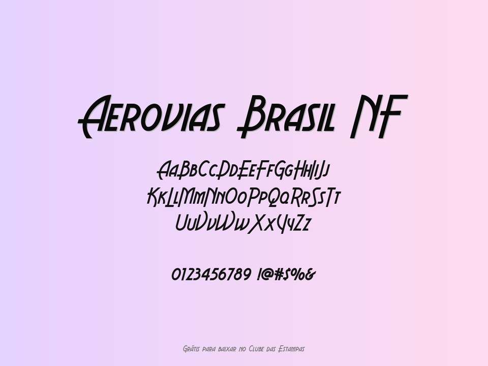 Fonte Aerovias Brasil Nf Grátis Para Baixar