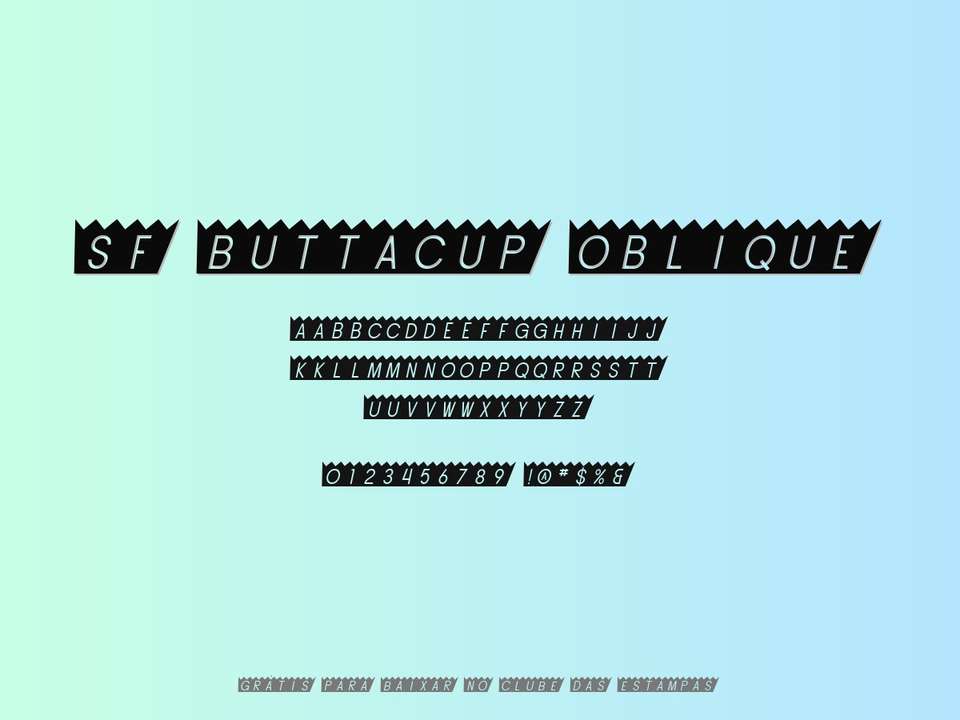Fonte Sf Buttacup Oblique Grátis Para Baixar