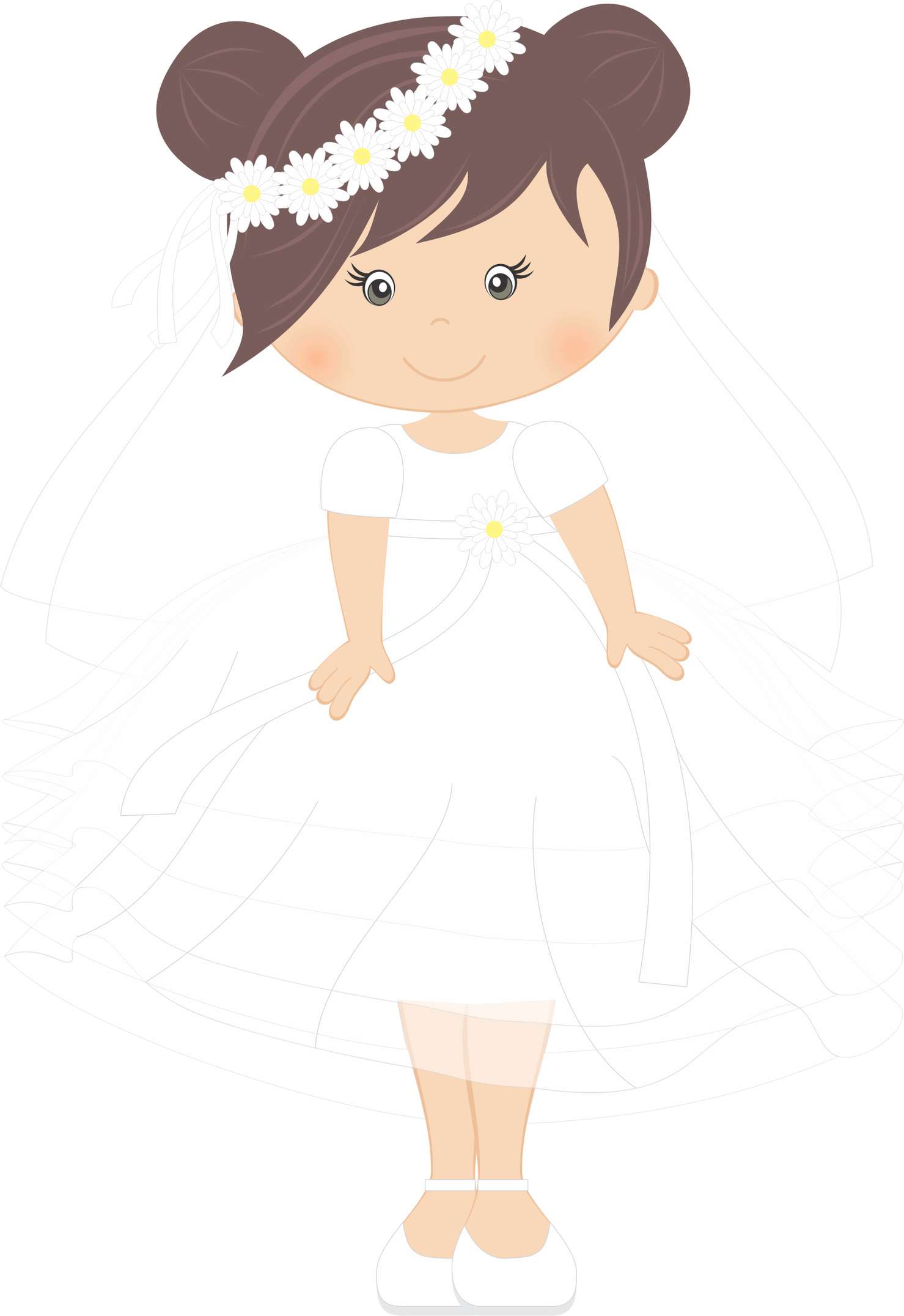 Noiva Cartoon Com Véu Casamento Png Grátis Para Baixar