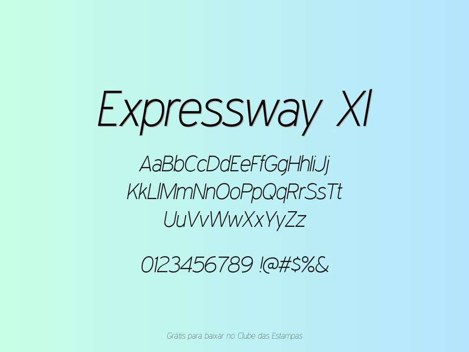 Fonte Expressway Xl Grátis Para Baixar
