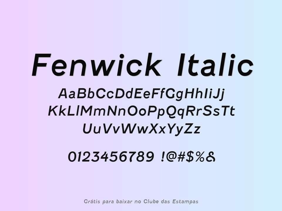 Fonte Fenwick Italic Grátis Para Baixar