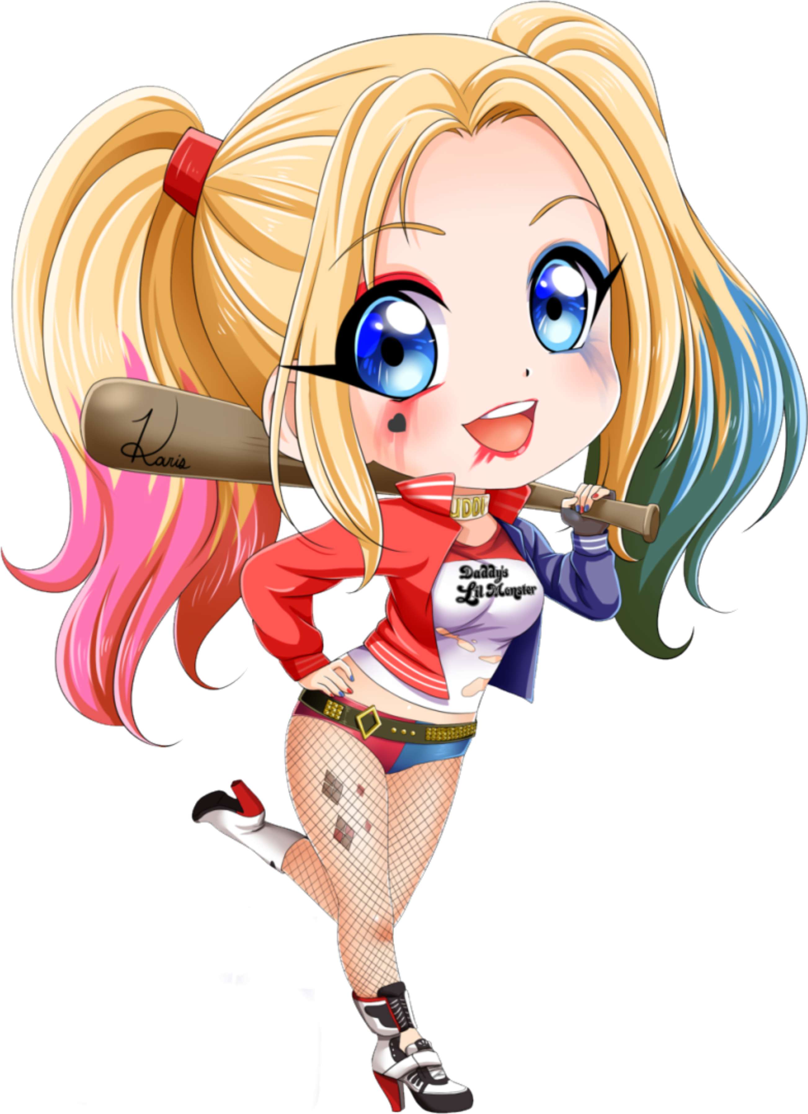 Elemento Menina Arlequina Png (2)