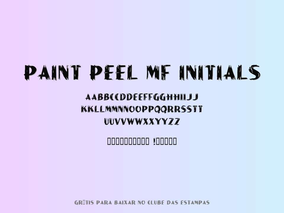 Fonte Paint Peel Mf Initials Grátis Para Baixar