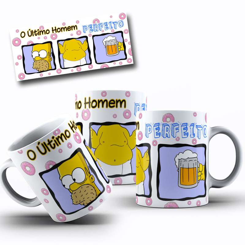 Arte Para Caneca O Último Homem Simpsons Humor 6