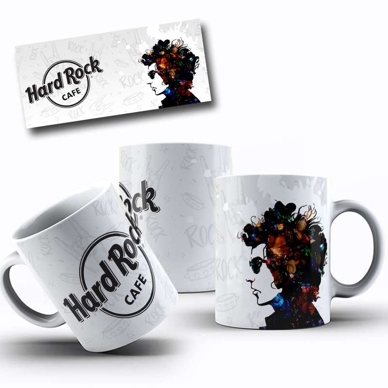 Arte Para Caneca Hard Rock Cafe Personagem Estilo 28