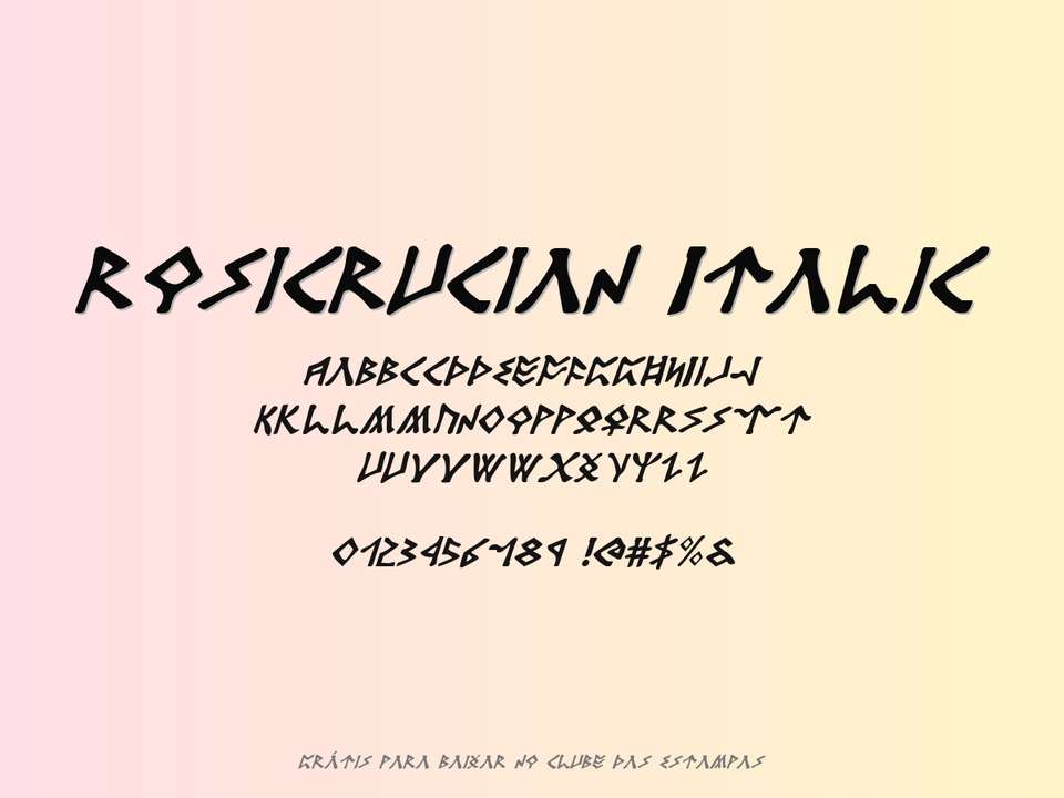 Fonte Rosicrucian Italic Grátis Para Baixar