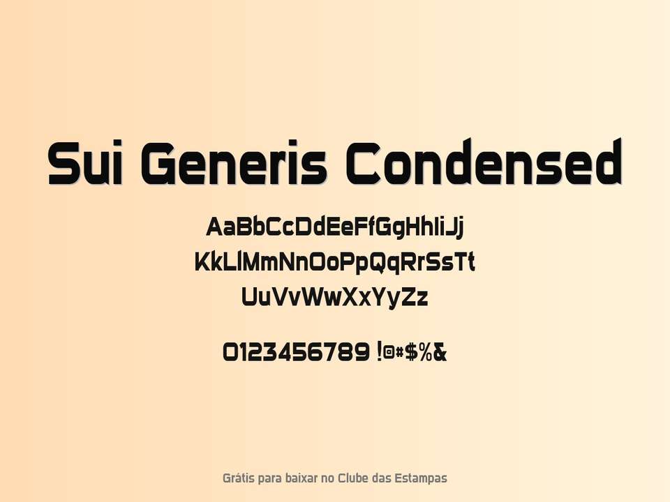 Fonte Sui Generis Condensed Grátis Para Baixar