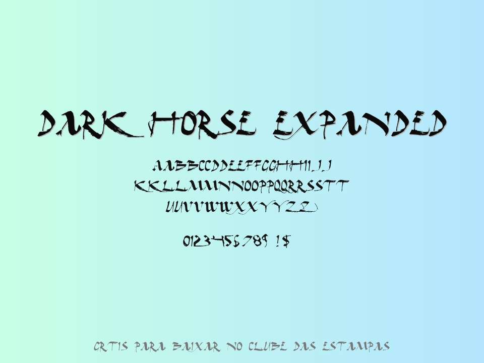 Fonte Dark Horse Expanded Grátis Para Baixar