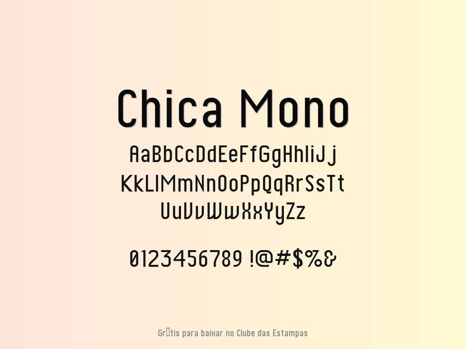 Fonte Chica Mono Grátis Para Baixar