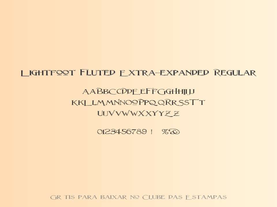 Fonte Lightfoot Fluted Extra Expanded Regular Grátis Para Baixar