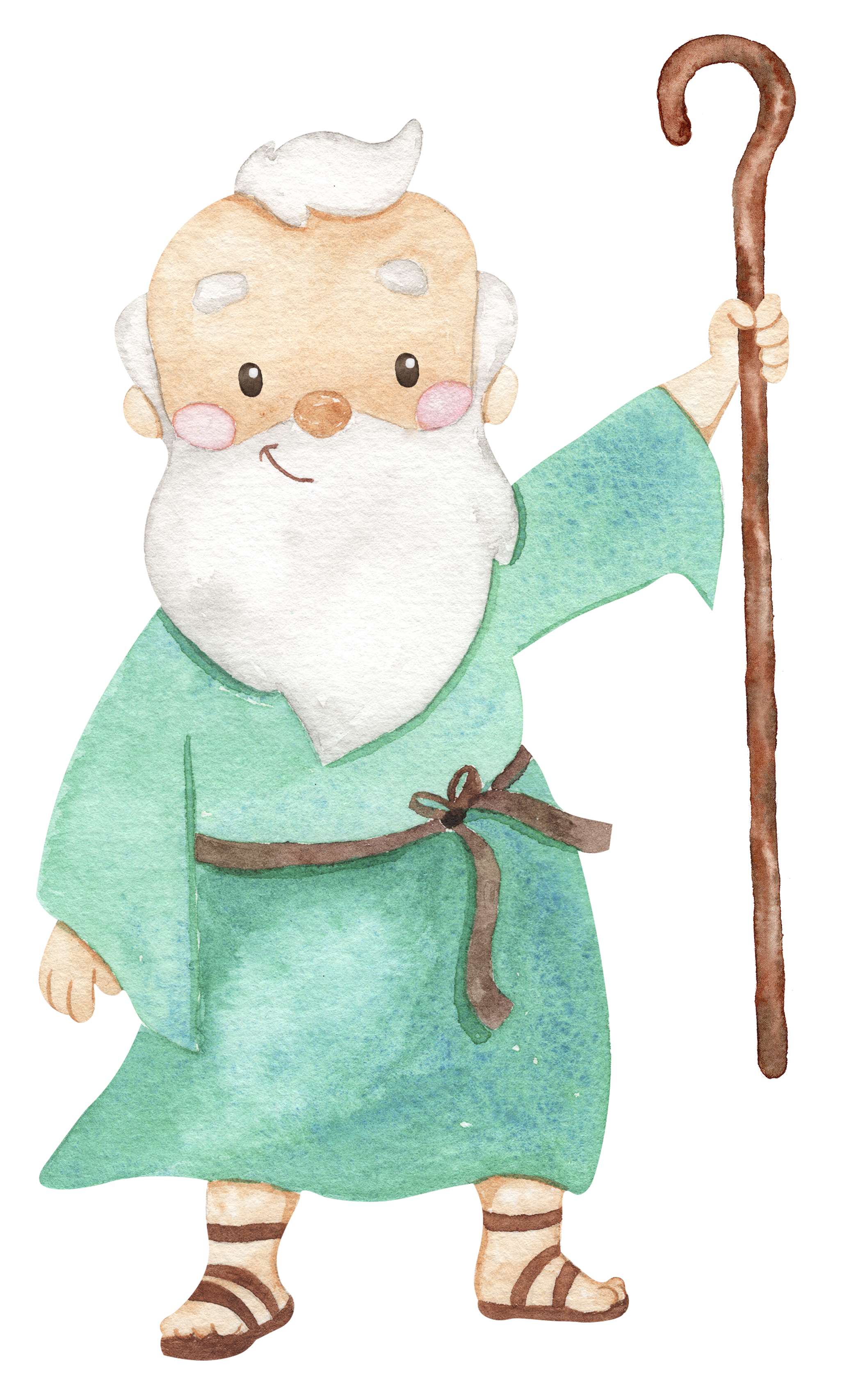Velho Sábio Com Cajado Personagem Png Grátis Para Baixar