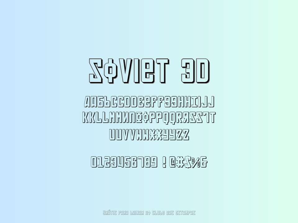 Fonte Soviet 3d Grátis Para Baixar