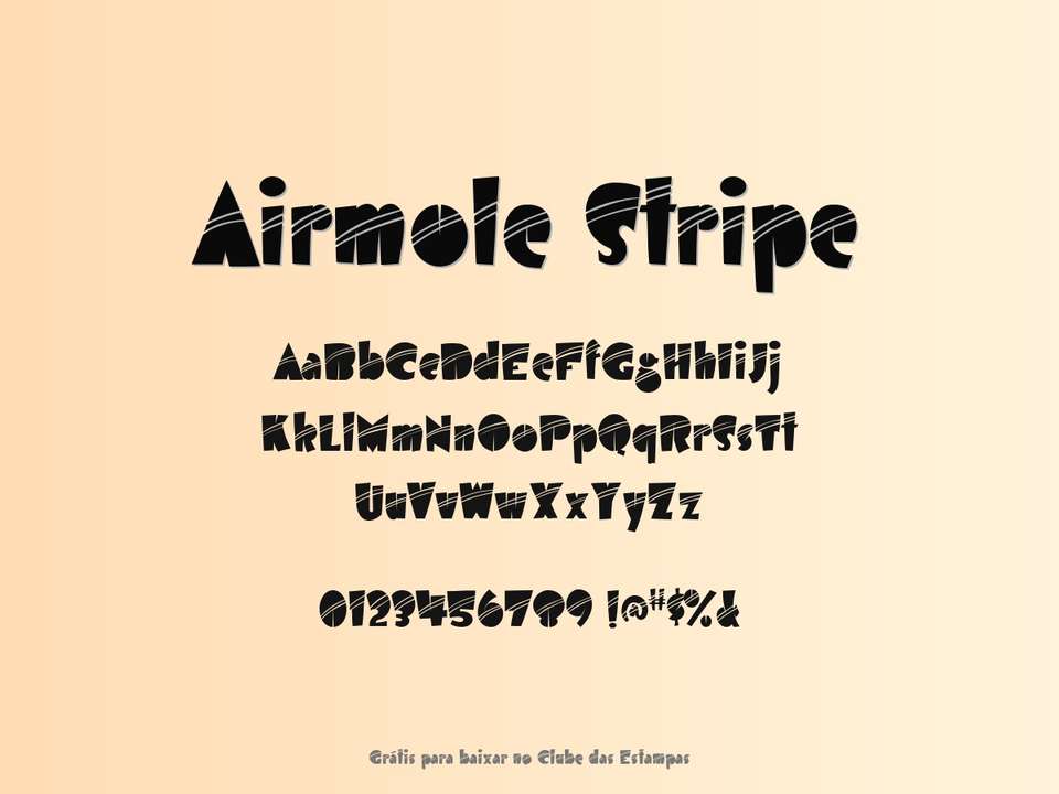 Fonte Airmole Stripe Grátis Para Baixar