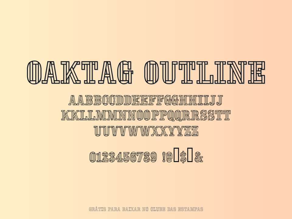 Fonte Oaktag Outline Grátis Para Baixar