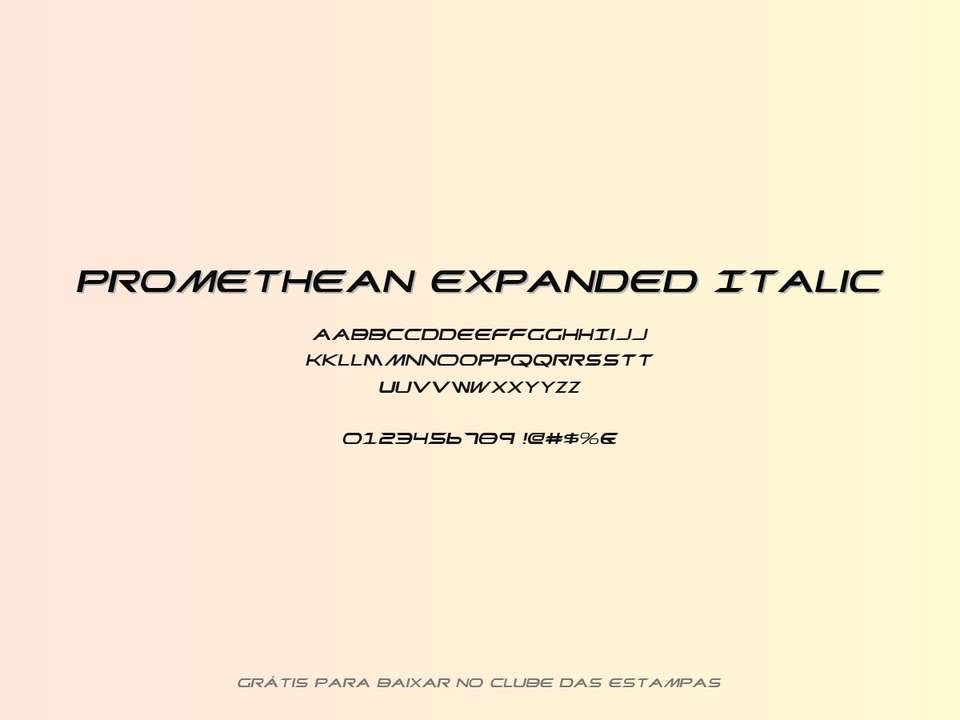 Fonte Promethean Expanded Italic Grátis Para Baixar