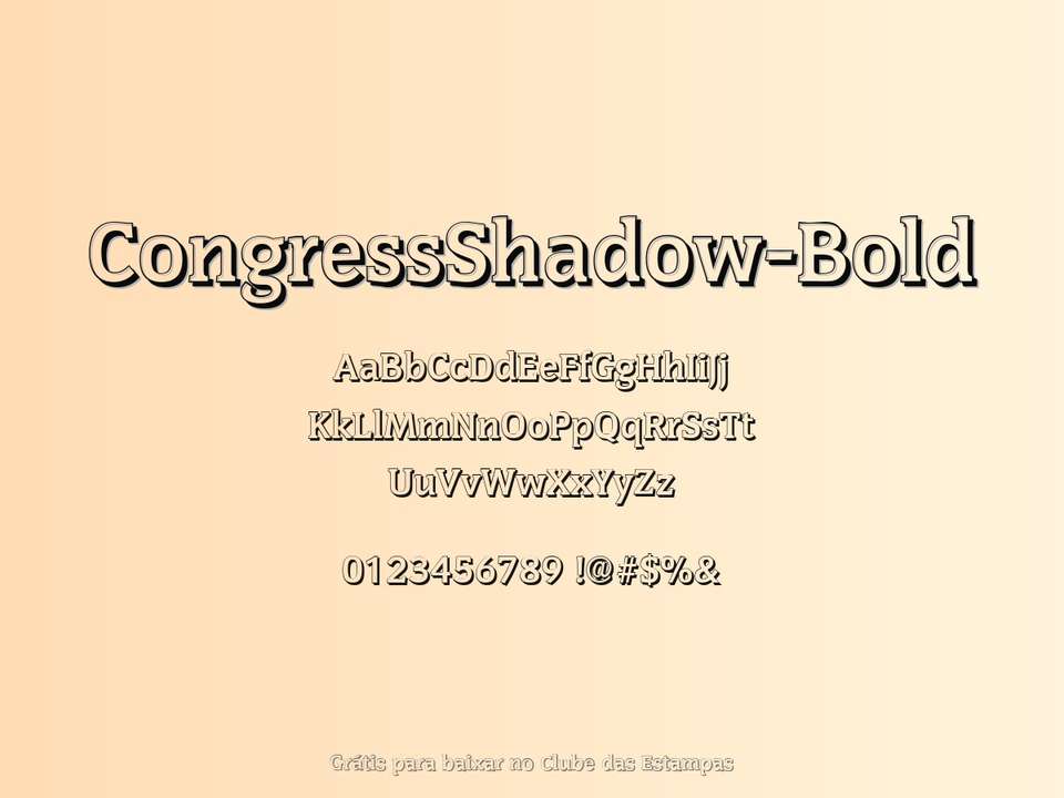 Fonte Congressshadow Bold Grátis Para Baixar