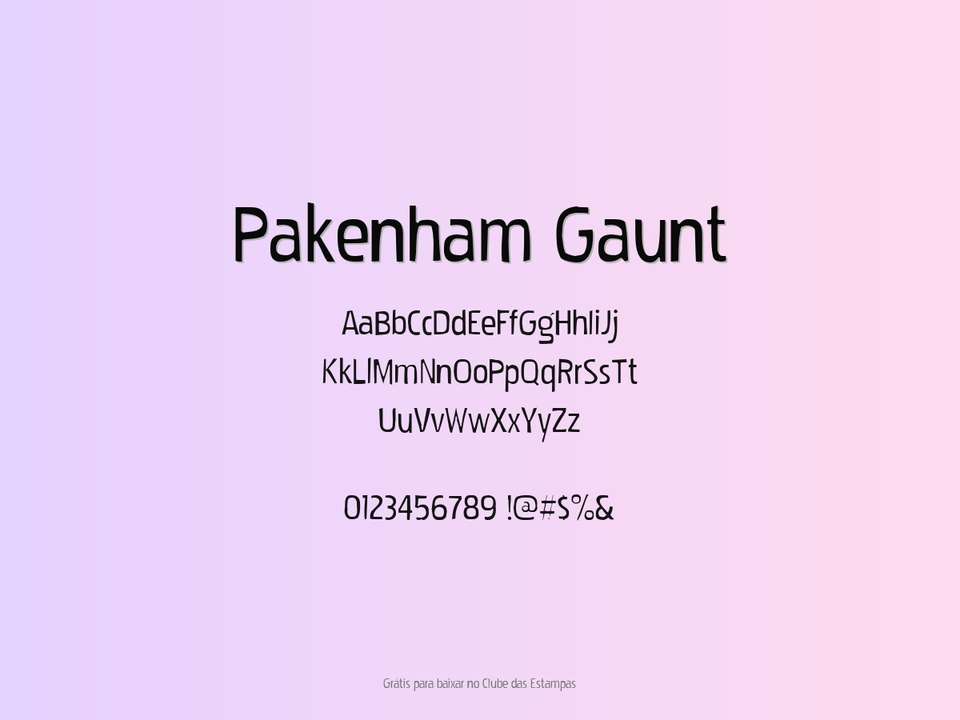 Fonte Pakenham Gaunt Grátis Para Baixar