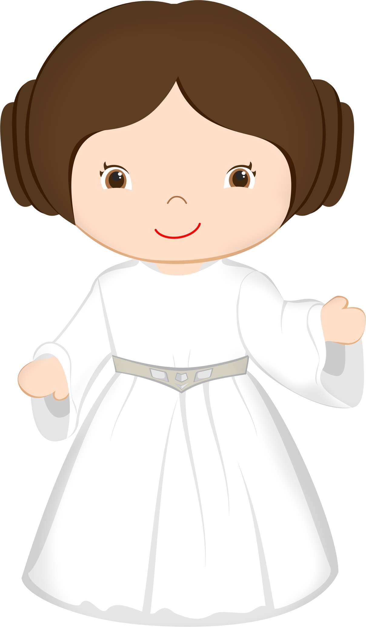 Menina De Vestido Branco Personagem Png Grátis Para Baixar Vetor