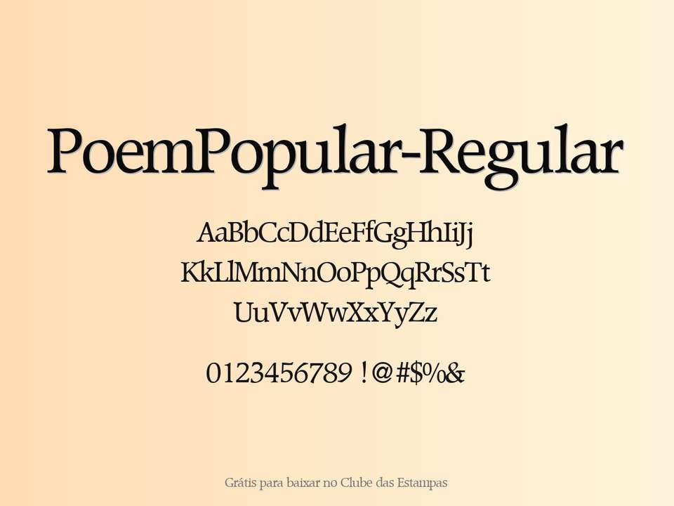 Fonte Poempopular Regular Grátis Para Baixar