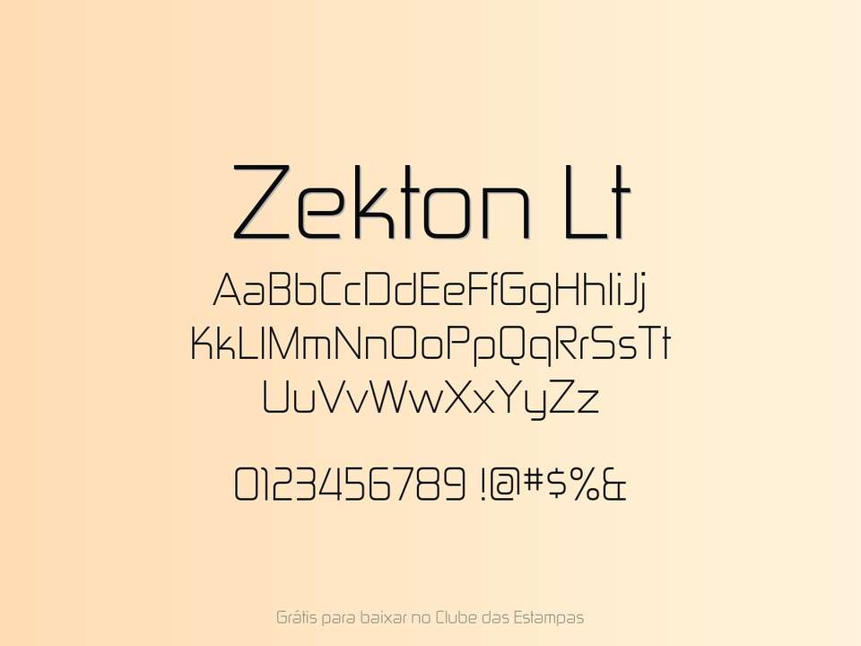 Fonte Zekton Lt Grátis Para Baixar