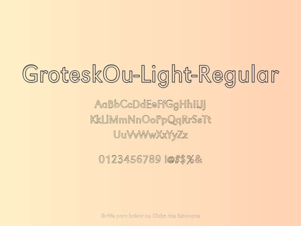 Fonte Groteskou Light Regular Grátis Para Baixar