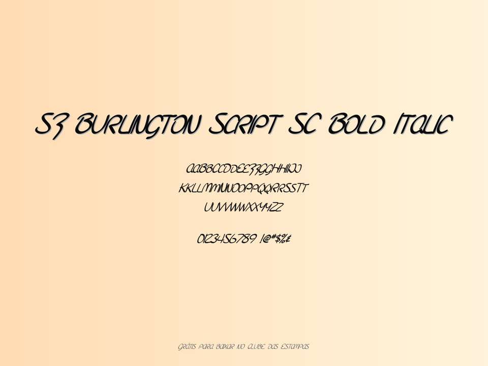 Fonte Sf Burlington Script Sc Bold Italic Grátis Para Baixar