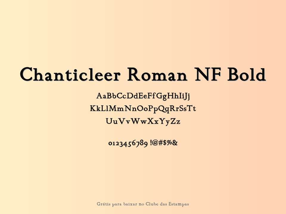Fonte Chanticleer Roman Nf Bold Grátis Para Baixar