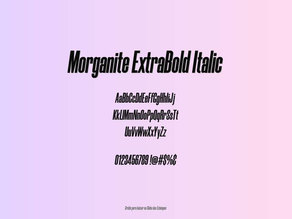 Fonte Morganite Extrabold Italic Grátis Para Baixar