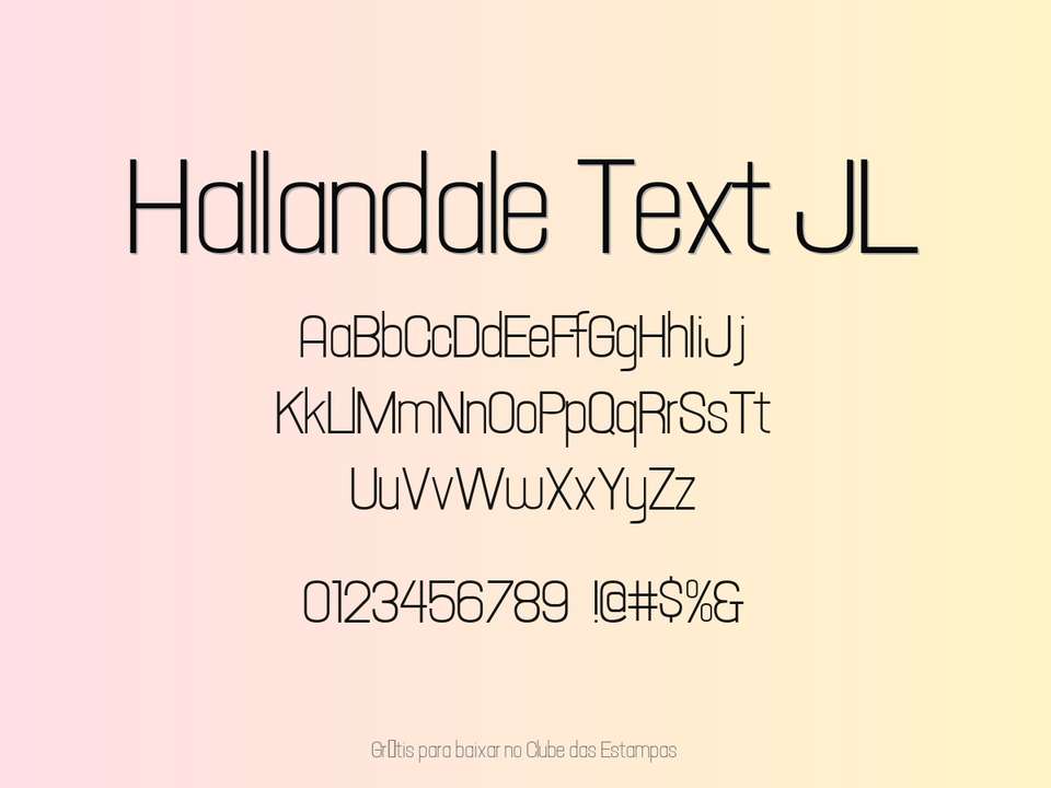 Fonte Hallandale Text Jl Grátis Para Baixar