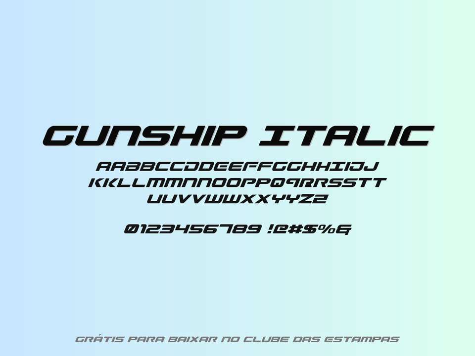 Fonte Gunship Italic Grátis Para Baixar