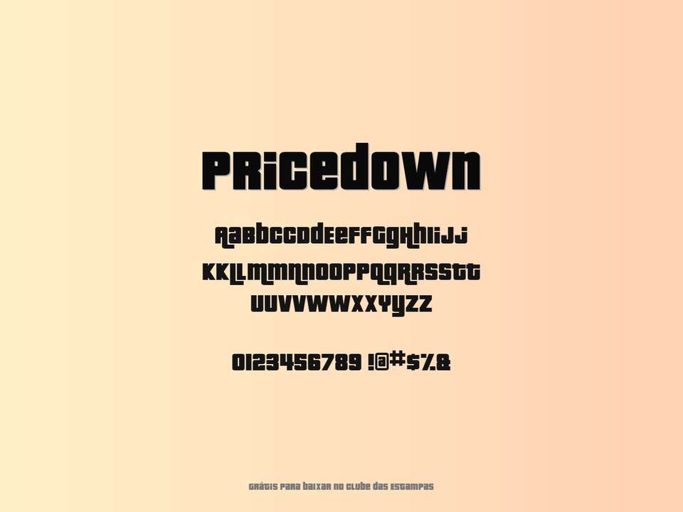 Fonte Pricedown Grátis Para Baixar