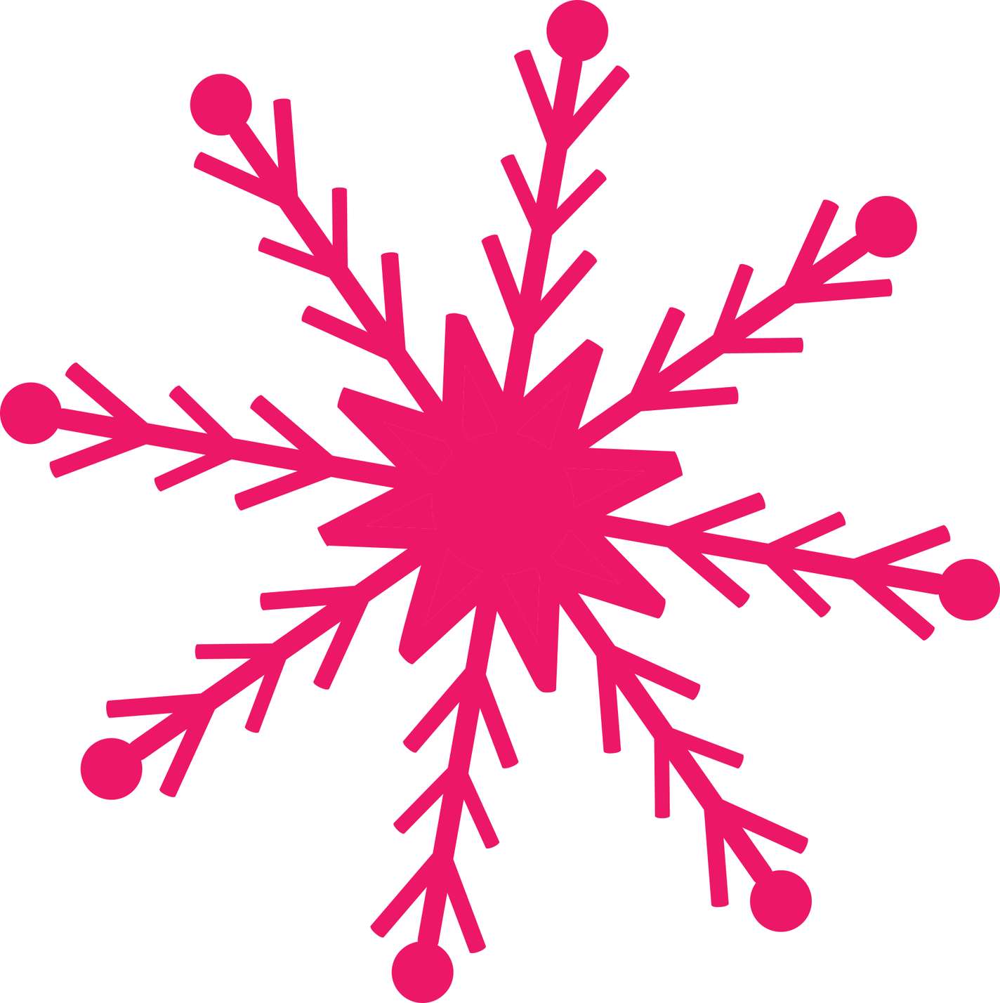 Floco De Neve Estilizado Rosa Natureza Png Grátis Para Baixar