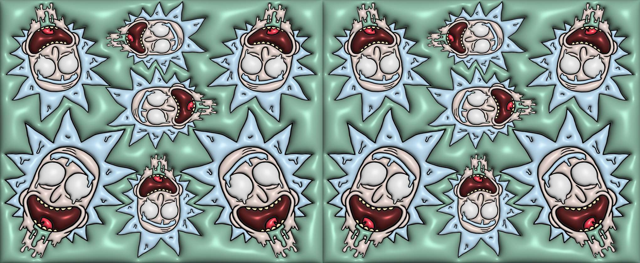 Desenho Animado De Caveiras Sorrindo Em Grade Ilustração Png Arte Para Caneca Grátis Pra Baixar