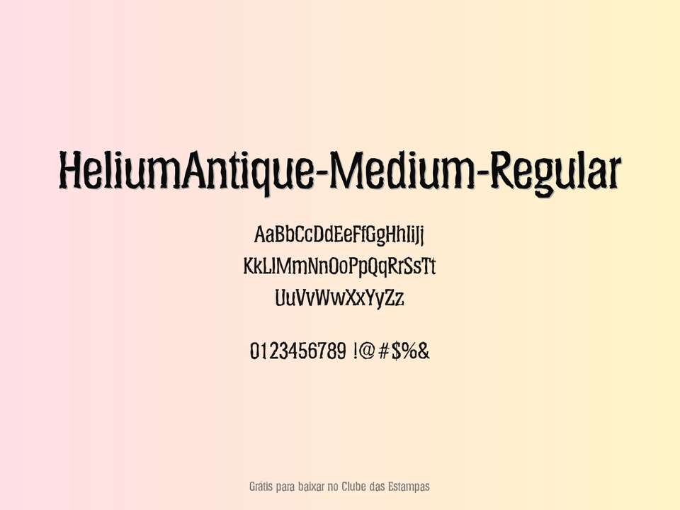 Fonte Heliumantique Medium Regular Grátis Para Baixar