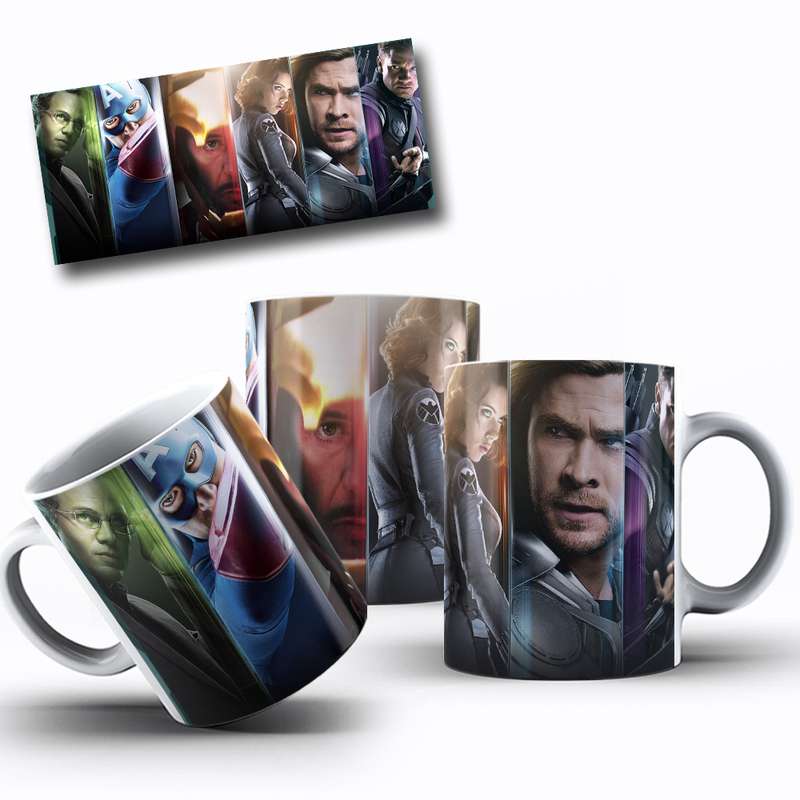 Arte Para Caneca Avengers Personagens Serie Cartoon 8