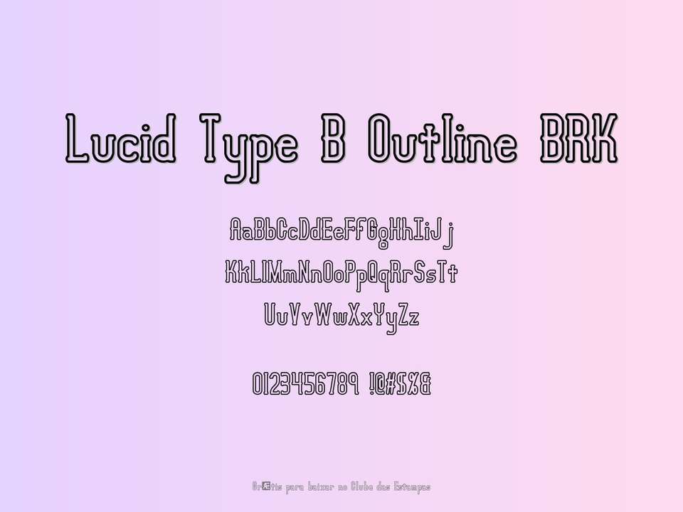 Fonte Lucid Type B Outline Brk Grátis Para Baixar