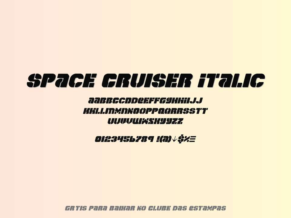 Fonte Space Cruiser Italic Grátis Para Baixar