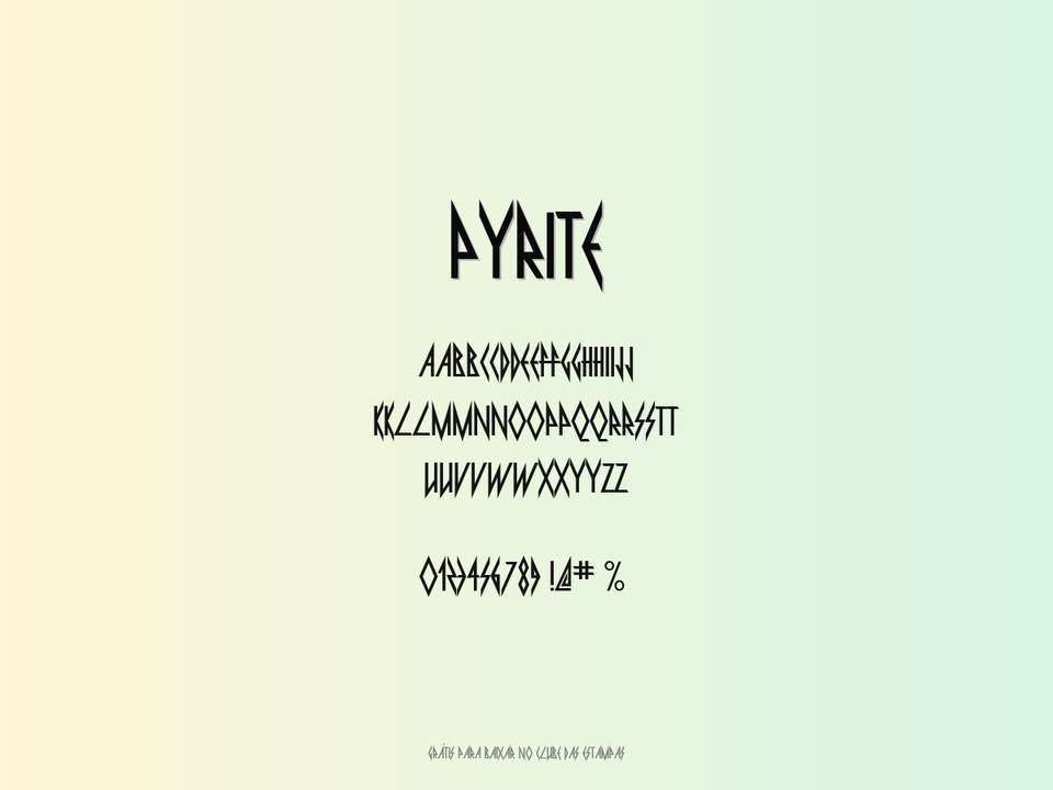 Fonte Pyrite Grátis Para Baixar
