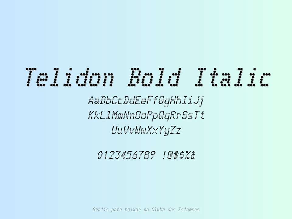 Fonte Telidon Bold Italic Grátis Para Baixar