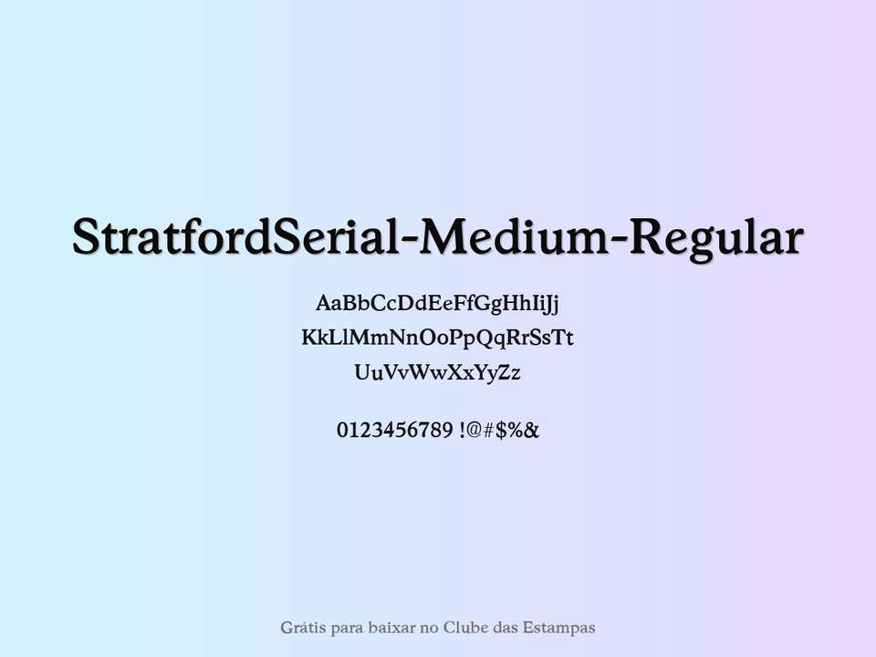Fonte Stratfordserial Medium Regular Grátis Para Baixar