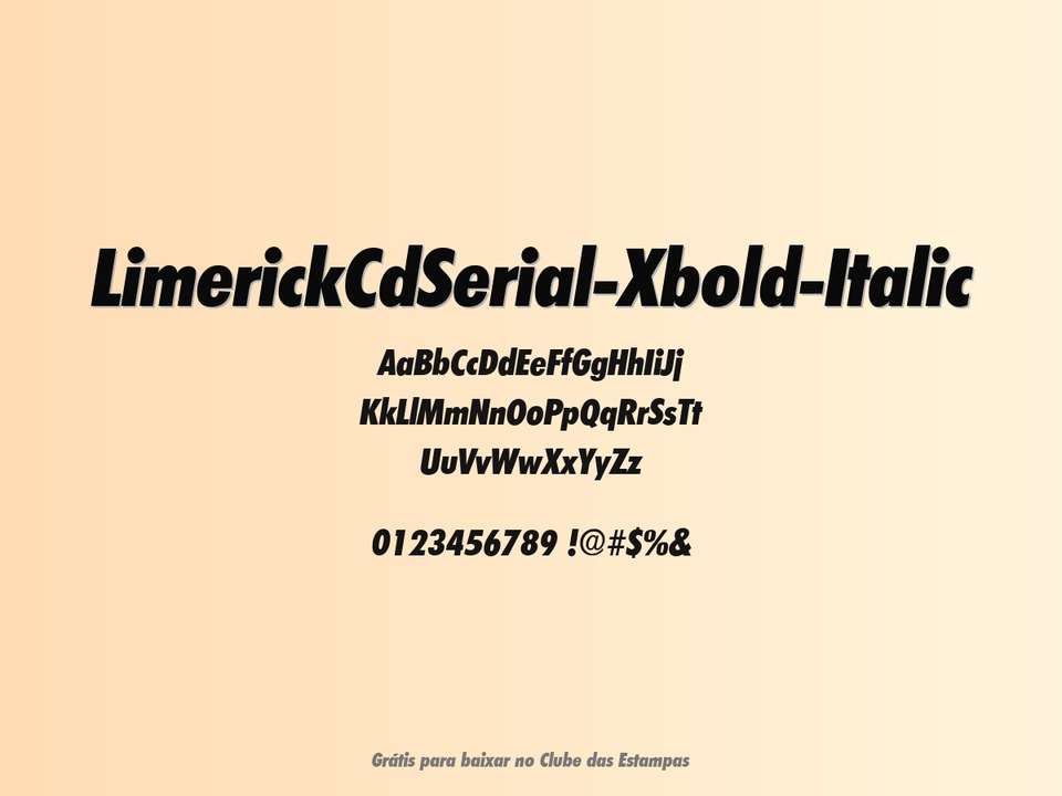 Fonte Limerickcdserial Xbold Italic Grátis Para Baixar
