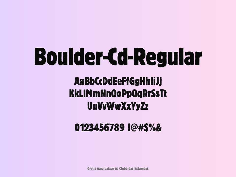 Fonte Boulder Cd Regular Grátis Para Baixar