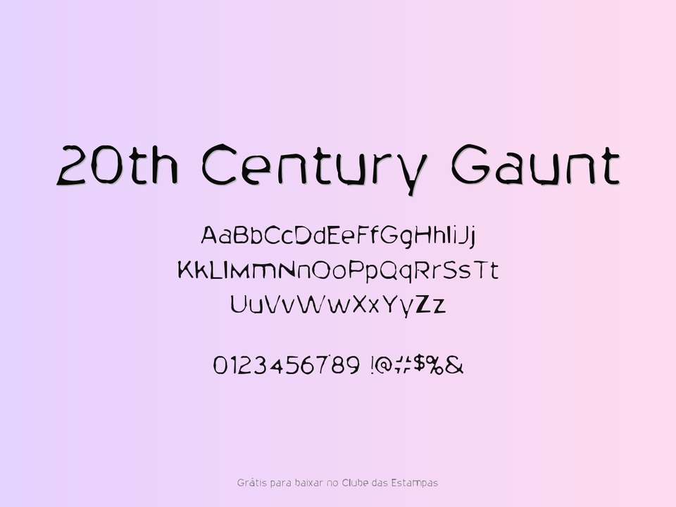 Fonte 20th Century Gaunt Grátis Para Baixar