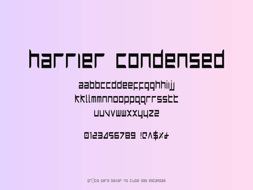 Fonte Harrier Condensed Grátis Para Baixar
