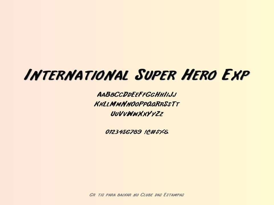 Fonte International Super Hero Exp Grátis Para Baixar